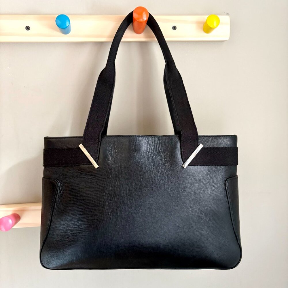 90s Vintage Tom Ford Era Gucci Leather Web Tote - Picture 5 of 14